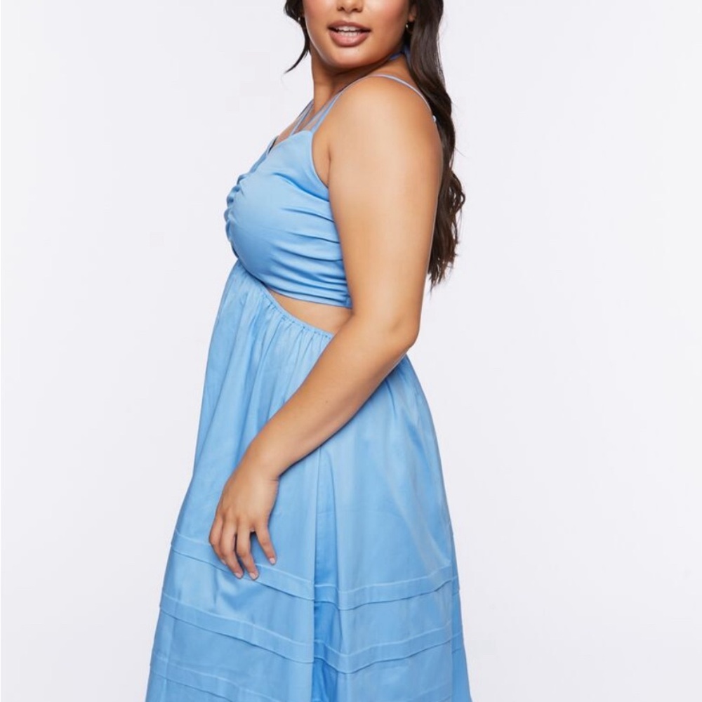 Forever 21 NWT Blue Sleeveless Peek-A-Boo Dress